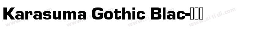 Karasuma Gothic Blac字体转换